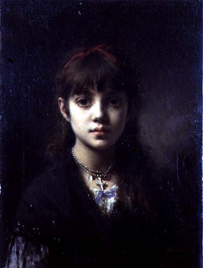 Córka artystów, 1884 (patrz także 65312) autorstwa Alexei Alexevich Harlamoff