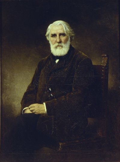 Portret autora Iwana S. Turgieniewa 1818-1883, 1875 autorstwa Alexei Alexeyevich Harlamov
