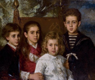 Portret dzieci Paula Pavlovicha Demidoffa, 2. księcia San Donato 1839-1885, Avrora, A autorstwa Alexei Alexeyevich Harlamov