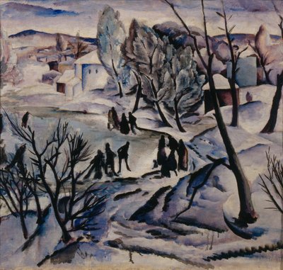 Zima. Zamarznięty staw, 1923-1924 autorstwa Alexei Ilyich Kravchenko
