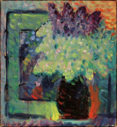 Duży martwa natura Liliowy bukiet w wazonie, 1936. autorstwa Alexei Javlensky von