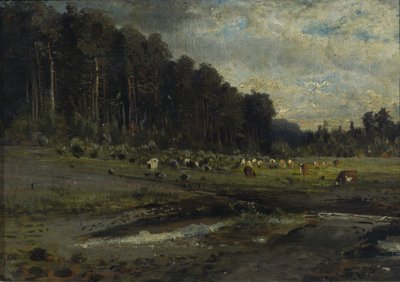 Wyspa Ełcka i Sokolniki, 1869. autorstwa Alexei Kondratyevich Savrasov