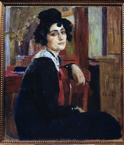 Francuzka (Francuzka). Obraz Aleksieja Michajłowicza Korina (Korine) (1865-1923), olej na płótnie autorstwa Alexei Mikhailovich Korin