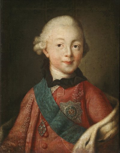 Portret wielkiego księcia Pawła Pietrowicza 1754-1801, 1765 autorstwa Alexei Petrovich Antropov