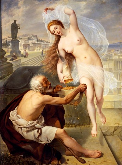 Fortuna i żebrak, Aleksiej Tararsowicz Markow lub Aleksej Zarasovic Markow (1802-1878) (olej na płótnie) autorstwa Alexei Tarasovich Markov