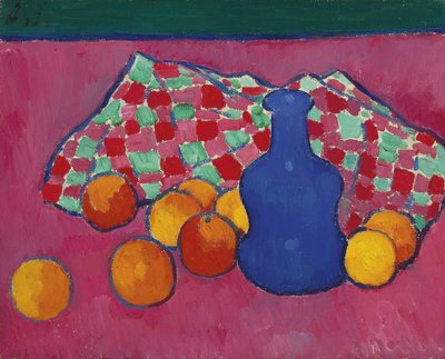 Niebieski wazon z pomarańczami, 1908 autorstwa Alexej von Jawlensky