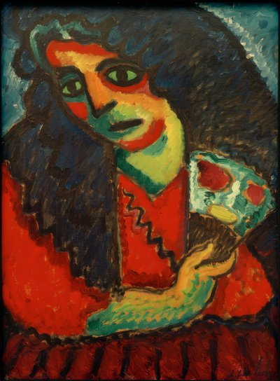 Kobieta z wentylatorem autorstwa Alexej von Jawlensky