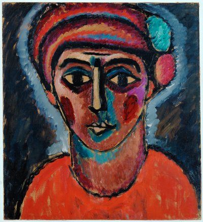 Juenglingskopf genannt Herakles - głowa młodzieńca, zwanego Herkulesem (olej na tekturze) autorstwa Alexej von Jawlensky