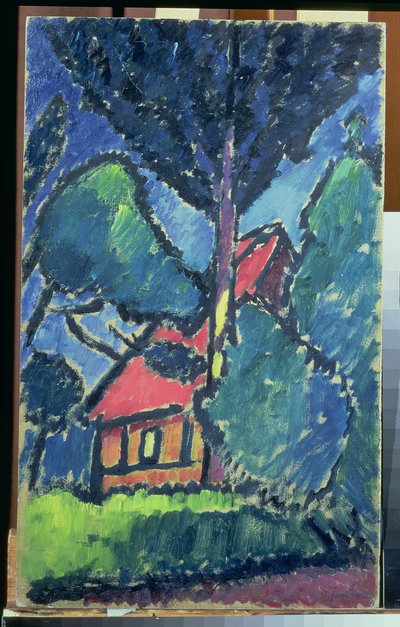 Pejzaż, ok. 1910 (olej na tekturze) autorstwa Alexej von Jawlensky