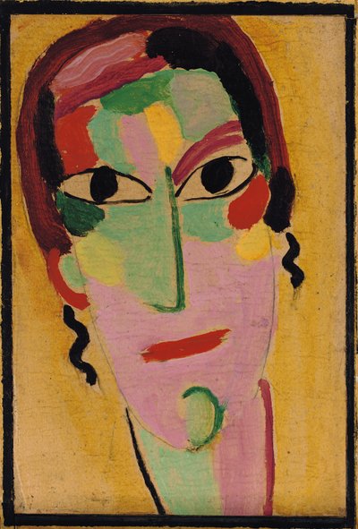 Mistyczna Głowa: Całkowicie przebudzona, c. 1917 autorstwa Alexej von Jawlensky