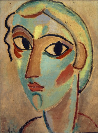 Głowa mistyczna: głowa dziewczyny (z jednej strony) autorstwa Alexej von Jawlensky