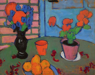 Martwa natura z kwiatami i pomarańczami autorstwa Alexej von Jawlensky