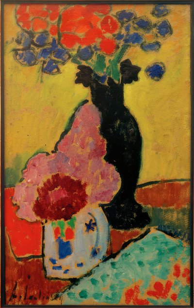 Martwa natura z czarnym wazonem autorstwa Alexej von Jawlensky