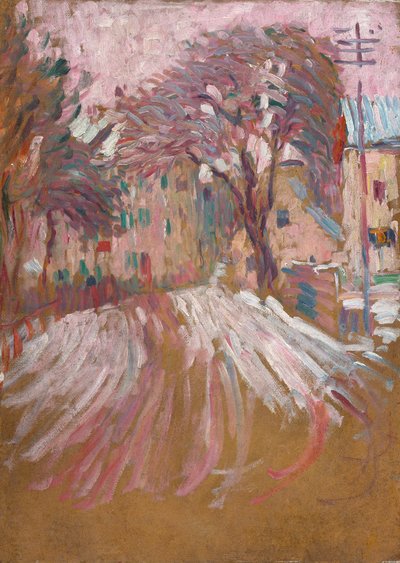 Ulica zimą autorstwa Alexej von Jawlensky