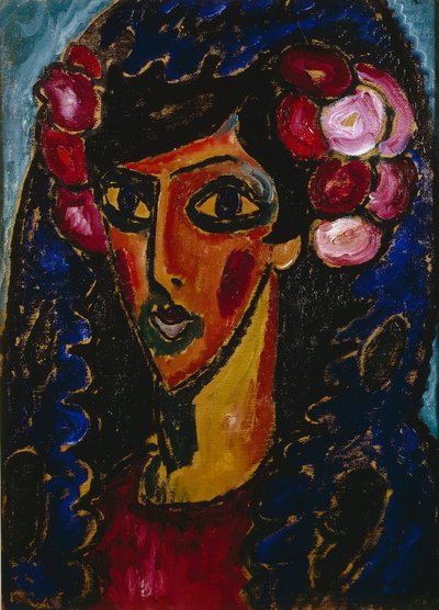 Niebieska Mantilla, 1913 autorstwa Alexej von Jawlensky