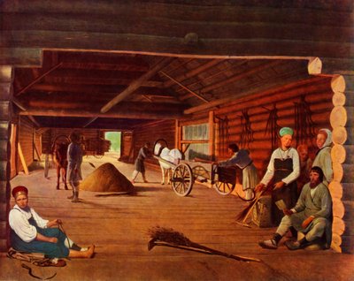 Młócenie ziarnem, ok. 1821, 1965. autorstwa Alexey Venetsianov