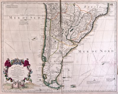 Paragwaj i Cile - A autorstwa Alexis-Hubert Jaillot