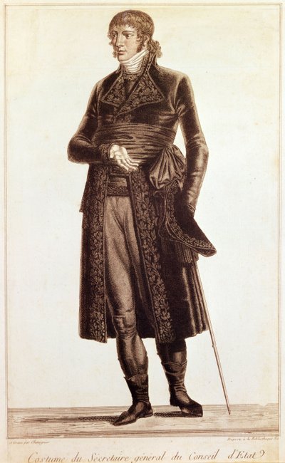 Kostium sekretarza generalnego Rady Stanu, ok. 1804-10 autorstwa Alexis Chataigner