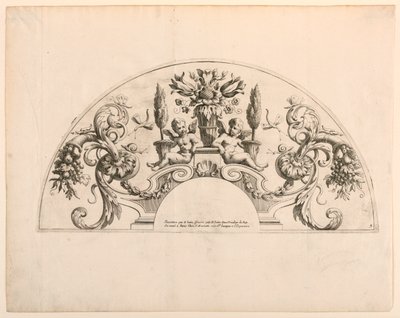 Liście wachlarzowe, piąta i szósta tabliczka z zestawu, „Divers Desseins de grands Eventails, Encrans, et autres Ornamens, wymyślony i grawerowany par Nicolas Loire” autorstwa Alexis Loir