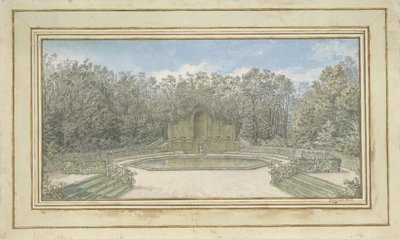 Widok na altanę kratową w parku autorstwa Alexis Nicolas Pérignon (le vieux)