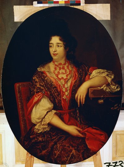„Portret damy dworu na dworze królowej Francji” (Portret damy dworu) Obraz Alexis Simon Belle (1674-1734) Ermitaż, Sankt Petersburg autorstwa Alexis Simon Belle