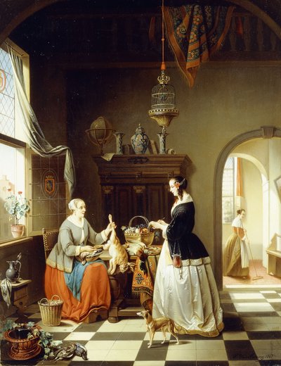 Planowanie posiłku, 1863 autorstwa Alexis van Hamme