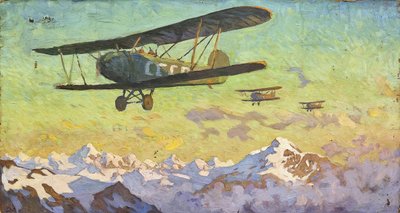 Przelot nad Kaukazem autorstwa Alfons Konstantinovich Zhaba