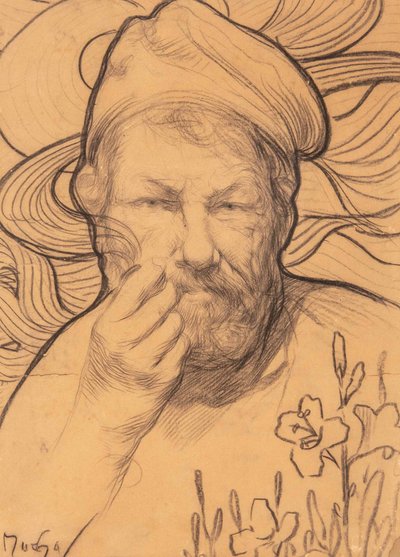 Autoportret, lata 1900-1910. autorstwa Alfons Marie Mucha