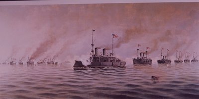 Wojna hiszpańsko-amerykańska 1898, bitwa pod Zatoką Manilską autorstwa Alfonso Sanz