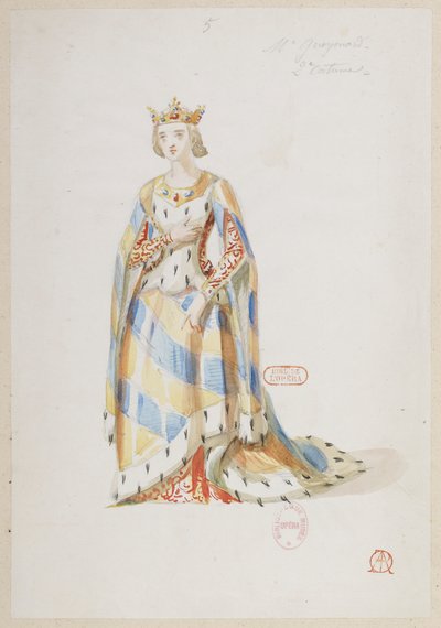 Halévy - La magicienne - modele kostiumów autorstwa Alfreda Alberta - 05. Pani Gueymard, 2. kostium autorstwa Alfred Albert