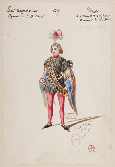Halévy - La magicienne - modele kostiumów autorstwa Alfreda Alberta - 09. Strona. Osiem dodatków autorstwa Alfred Albert