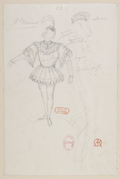 Halévy - La magicienne - modele kostiumów Alfreda Alberta - 23. M. Mérante, (pas de deux) autorstwa Alfred Albert