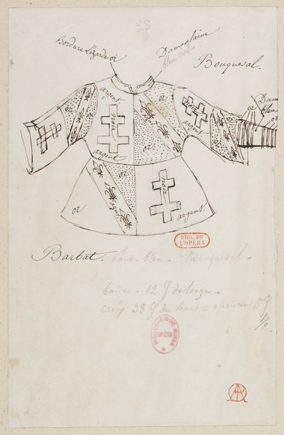 Halévy - La magicienne - modele kostiumów autorstwa Alfreda Alberta - 33. Panowie Bouqueval, Barbat autorstwa Alfred Albert