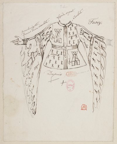 Halévy - La magicienne - modele kostiumów autorstwa Alfreda Alberta - 34. Panowie Fosez, Dupuis, Ponceau autorstwa Alfred Albert