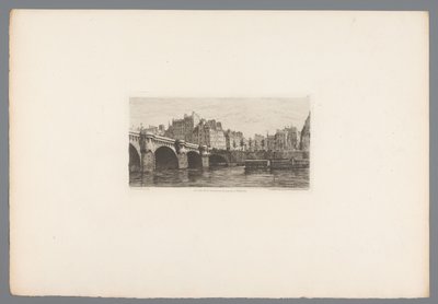 Widok na Pont Neuf Le Pont Neuf (tytuł na obiekcie) akwaforty francuskie z 1874 r. (tytuł serii) L