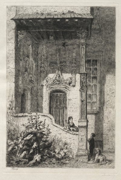 Dom znany jako Biała Królowa, Rue St. Hippolyte autorstwa Alfred Alexandre Delauney