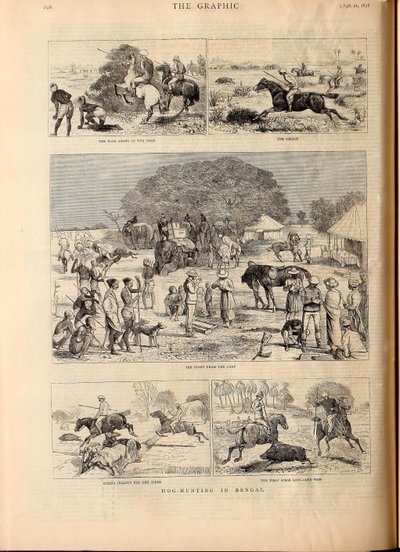 Polowanie na wieprze w Bengalu autorstwa Alfred Chantrey Corbould