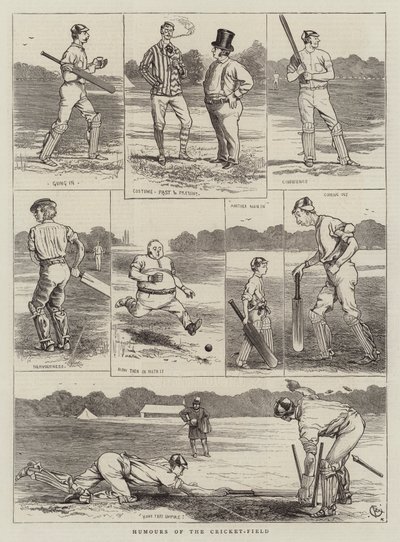 Humory na boisku krykieta autorstwa Alfred Chantrey Corbould