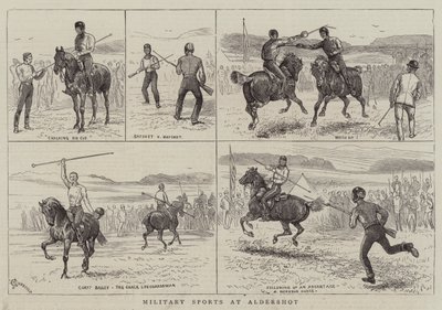 Sporty wojskowe w Aldershot autorstwa Alfred Chantrey Corbould