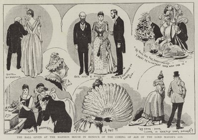 Bal wydany w Mansion House z okazji osiągnięcia pełnoletności przez syna Lorda Mayora autorstwa Alfred Chantrey Corbould