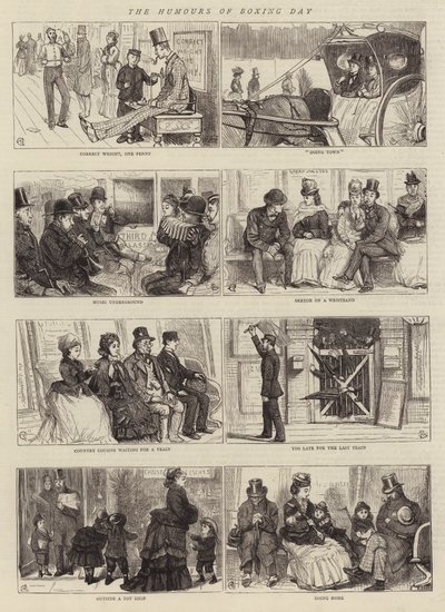 Humory w Boxing Day autorstwa Alfred Chantrey Corbould