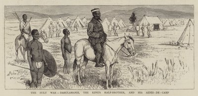 Wojna Zulusów, Dabulamanzi, przyrodni brat króla i jego doradcy autorstwa Alfred Chantrey Corbould