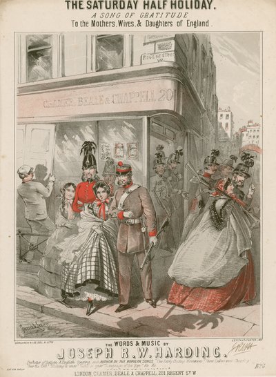 Muzyka do filmu "Sobotnia połowa wakacji", słowa i muzyka Joseph R W Harding autorstwa Alfred Concanen
