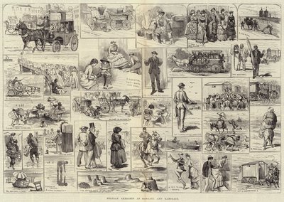 Świąteczne szkice w Margate i Ramsgate autorstwa Alfred Courbould