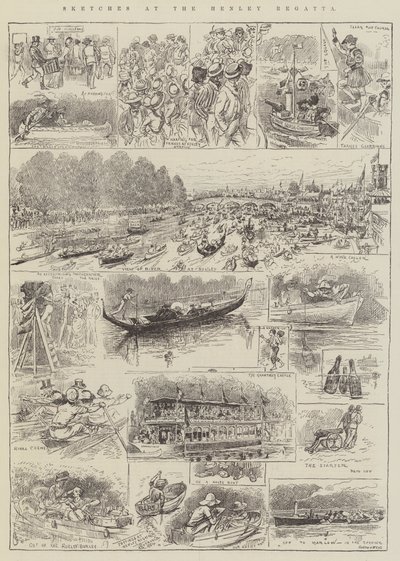 Szkice w Henley Regatta autorstwa Alfred Courbould