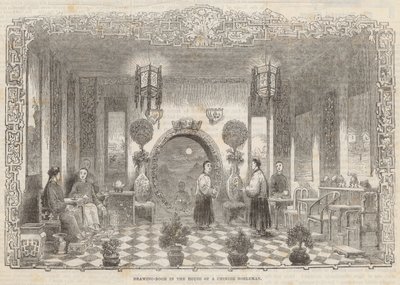 Salon w domu chińskiego szlachcica autorstwa Alfred Crowquill