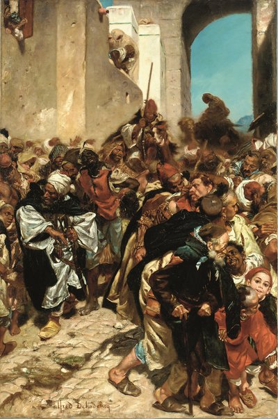 Więźniowie marokańscy (olej na płótnie) autorstwa Alfred Dehodencq