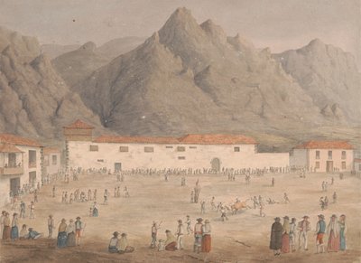 Plac w wiosce Los Silos na Teneryfie autorstwa Alfred Diston