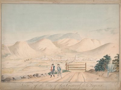 Widok miasta San Cristoval de la Laguna widziany z drogi do Las Mercedes autorstwa Alfred Diston