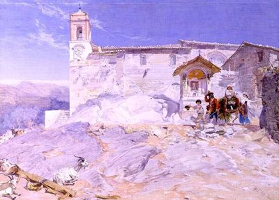 Sta Rocco, Olevano (akwarela na papierze) autorstwa Alfred Downing Fripp